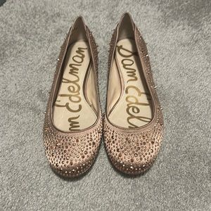 Like new Sam Edelman studded flats. Rose gold color. Extra stones/studs included